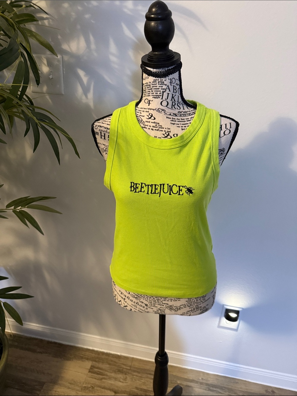 Neon Green Graphic Tank Top